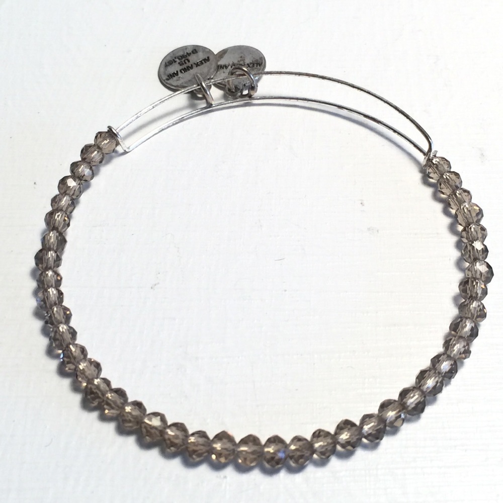 Alex and Ani Crescent Moon Brilliance Wire Bangle